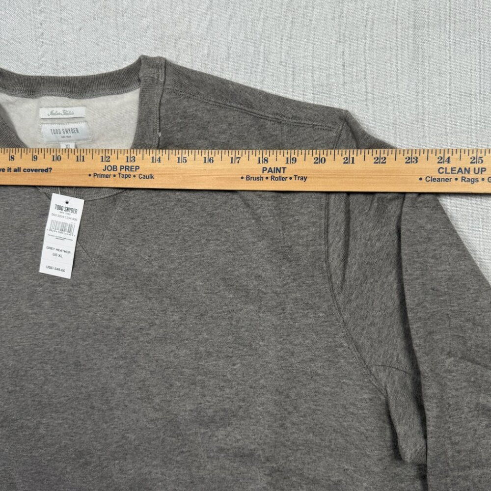 Todd Snyder Cotton Camel Fleece Sweatshirt Grey Heather Pullover Size XL NWT - Picture 4 of 11